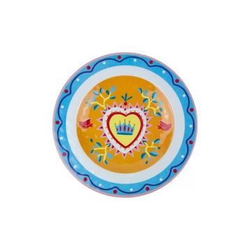 Baci Milano Mamma Mia 6'lı 21,5 CM Kalp Desenli Tabak Seti