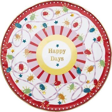 Baci Milano Mamma Mia Happy Days Yazılı 32 CM Servis Tabağı