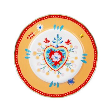 Baci Milano Mamma Mia Kalp Desenli 28 cm Yemek Tabağı
