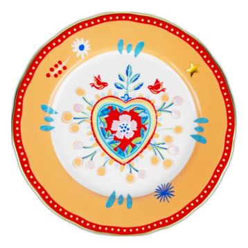 Baci Milano Mamma Mia Kalp Desenli 28 cm Yemek Tabağı