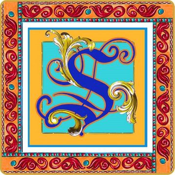Baci Milano Ortigia 15x15 cm S Harfli Tabak