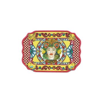 Baci Milano Sicily 47 cm x 33 cm Turuncu Tepsi