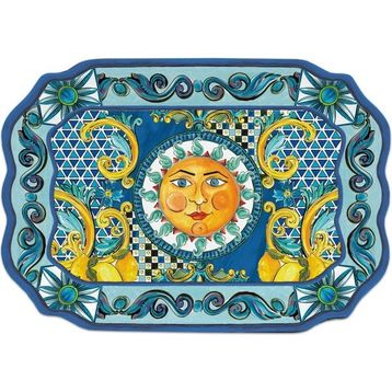 Baci Milano Sicily 47 CMx 33 CM Mavi Tepsi