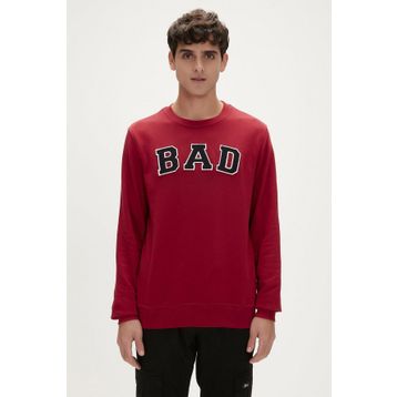 Bad Bear 19.02.12.003-C20 Kırmızı Convex Crewneck Erkek Sweatshirt