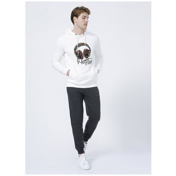 Bad Bear 21.02.14.003_BACKUP SWEATPANT Koyu Gri Baskılı Erkek Eşofman Altı