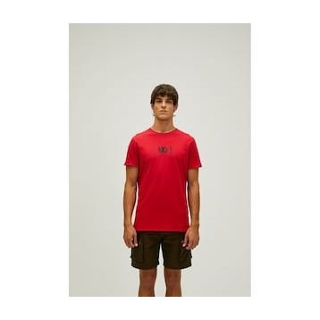 Bad Bear 22.01.23.001 Flag Tank-Top Düz Yaka Normal Kalıp Düz Kırmızı Erkek Atlet