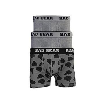 Bad Bear Basıc 3'lü Gri Melanj Erkek Boxer
