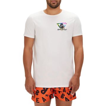 Bad Bear Bite Beyaz Baskılı Erkek T-shirt