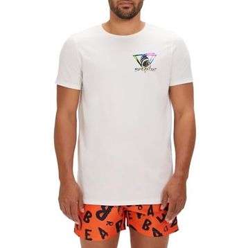 Bad Bear Bite Beyaz Baskılı Erkek T-shirt