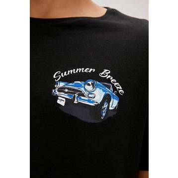 Bad Bear Dustin Siyah Baskılı Erkek T-shirt