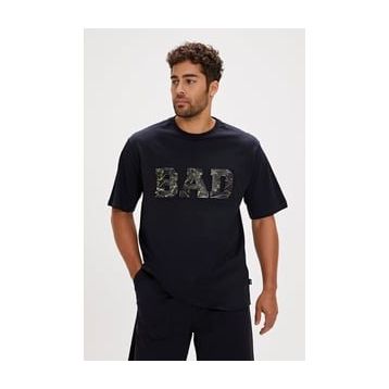 Bad Bear Levin Lacivert Baskılı Oversize Erkek T-shirt