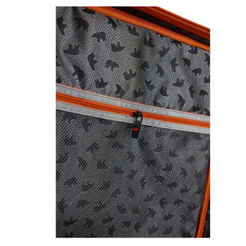 Bad Bear Logo Gri Büyük Boy Tekerlekli Abs Valiz
