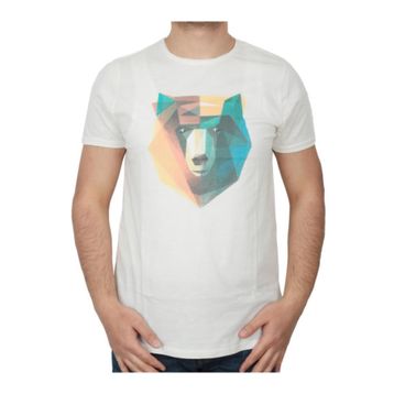 Bad Bear Polygon Bear Beyaz Erkek Tişört