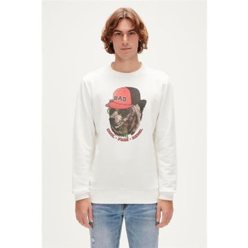 Bad Bear Rebel Crewneck Beyaz Erkek Sweatshirt