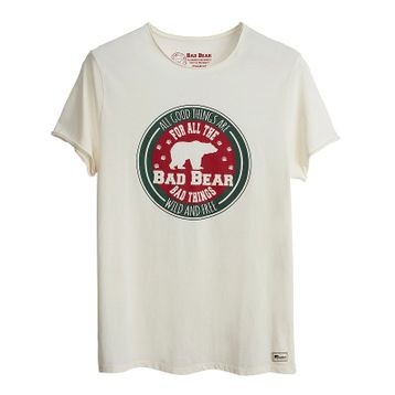 Bad Bear Things Erkek Beyaz T-shirt