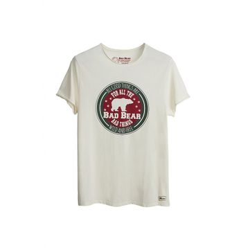 Bad Bear Things Erkek Beyaz T-shirt