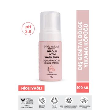 Bade Natural 100 ml Nioli Yağlı pH 3.8 %100 Doğal Genital Bölge Yıkama Köpüğü