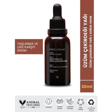 Bade Natural 30 ml Soğuk Sıkım Üzüm Çekirdeği Yağı