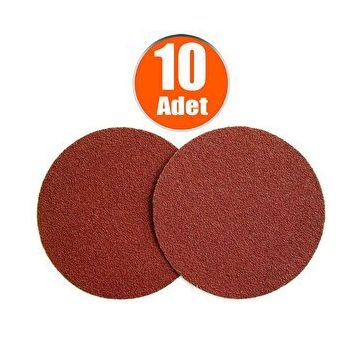 Badem10 10 Adet 115 mm Spiral Avuç Taşlama Jumbo Paket 60 Kum Cırt Zımpara