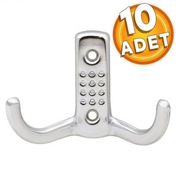 Badem10 10 Adet Portmanto Vestiyer Noktalı Duvar Metal Askı