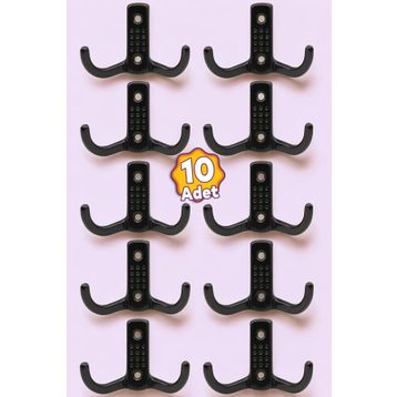 Badem10 10 Adet Portmanto Vestiyer Noktalı Duvar Metal Askı