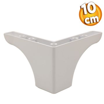 Badem10 10 cm Beyaz Baza Ayak Mobilya Kanepe Sehpa Puf Koltuk Ayağı