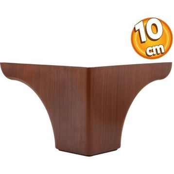 Badem10 10 cm Kahverengi Ahşap Desenli Baza Ayak Rose Lüks Mobilya Kanepe Sehpa Puf Koltuk Ayağı