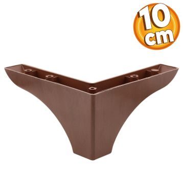 Badem10 10 cm Kahverengi Ahşap Desenli Baza Ayak Rose Lüks Mobilya Kanepe Sehpa Puf Koltuk Ayağı