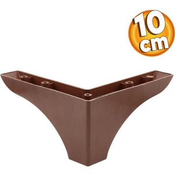Badem10 10 cm Kahverengi Ahşap Desenli Baza Ayak Rose Lüks Mobilya Kanepe Sehpa Puf Koltuk Ayağı