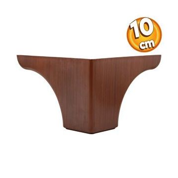 Badem10 10 cm Kahverengi Ahşap Desenli Baza Ayak Rose Lüks Mobilya Kanepe Sehpa Puf Koltuk Ayağı