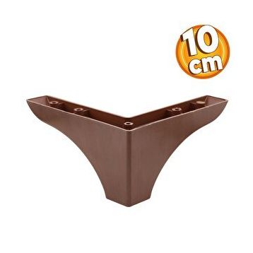 Badem10 10 cm Kahverengi Ahşap Desenli Baza Ayak Rose Lüks Mobilya Kanepe Sehpa Puf Koltuk Ayağı