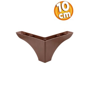 Badem10 10 cm Kahverengi Ahşap Desenli Baza Ayak Rose Lüks Mobilya Kanepe Sehpa Puf Koltuk Ayağı