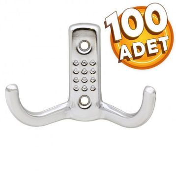 Badem10 100 Adet Portmanto Vestiyer Noktalı Duvar Metal Askı