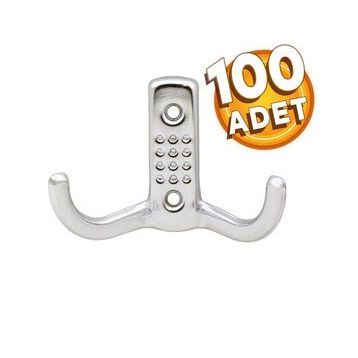 Badem10 100 Adet Portmanto Vestiyer Noktalı Duvar Metal Askı