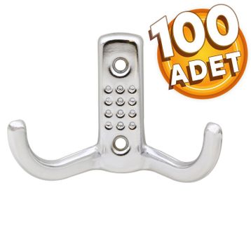 Badem10 100 Adet Portmanto Vestiyer Noktalı Duvar Metal Askı