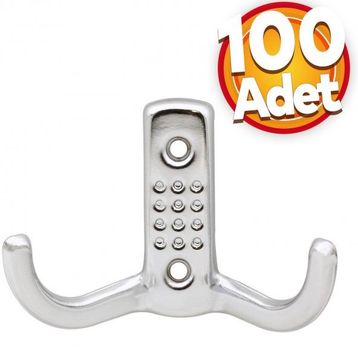 Badem10 100 Adet Portmanto Vestiyer Noktalı Duvar Metal Askı