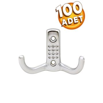 Badem10 100 Adet Portmanto Vestiyer Noktalı Duvar Metal Askı