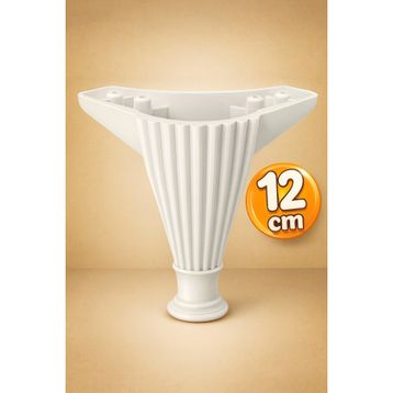 Badem10 12 cm Beyaz Baza Ayak Mobilya Kanepe Koltuk Ünite Puf Ayağı