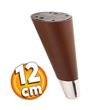 Badem10 12 cm Kahverengi Ahşap Desenli Konik Mobilya Ayağı