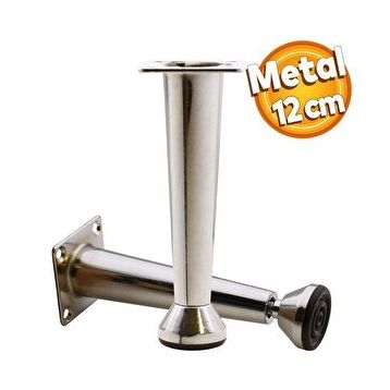 Badem10 12 cm Krom Ayarlanabilir Mobilya Ayağı