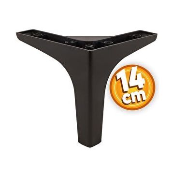 Badem10 14 cm Siyah Baza Ayak Mobilya Kanepe Koltuk Masa Puf Ünite Ayağı