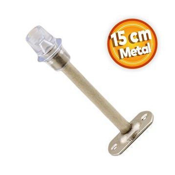 Badem10 15 cm Krom Metal Vidalı Silikonlu Kapı Stoperi