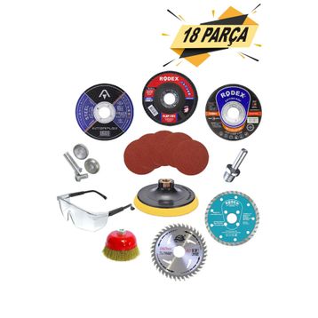 Badem10 18 Parça Spiral Taşlama Cırt Zımpara İnox Metal Kesici Flap Disk