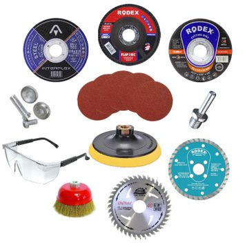 Badem10 18 Parça Spiral Taşlama Cırt Zımpara İnox Metal Kesici Flap Disk