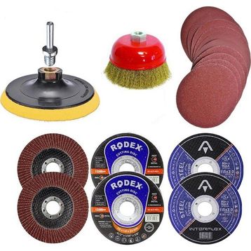 Badem10 25 Parça Spiral Taşlama Cırt Zımpara İnox Metal Kesici Flap Disk