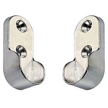 Badem10 30 mm 2 Adet Flanşı Oval Dolap Krom Elbise Askı Aparatı