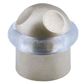 Badem10 35 mm Silikonlu Contalı Vidalı Saten Kapı Stoperi