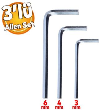 Badem10 3'lü Allen 3 Parça Alyan Anahtar Set