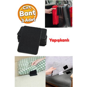 Badem10 3'lü Set Cırt Bant Arkası Yapışkanlı Askı Bandı Minder Halı Bandı