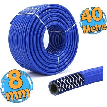 Badem10 40 Metre Çelik Kompresör 8 mm Thermo Hortum Mavi Hava Hortumu